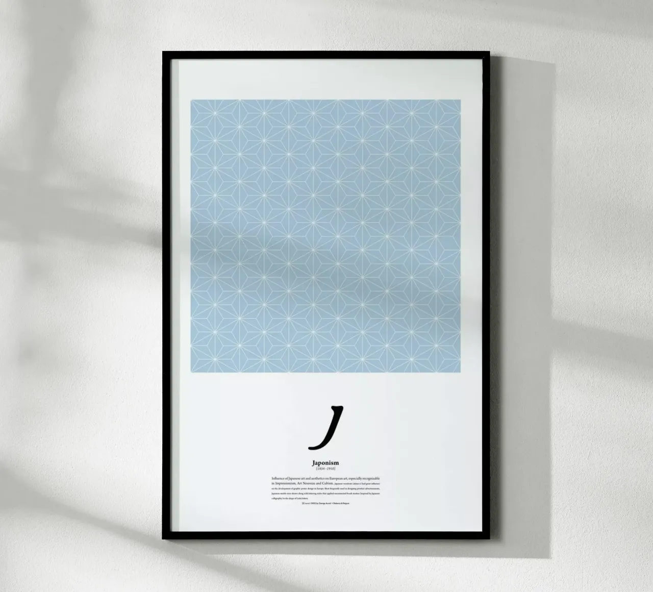 J - Japonism poster con telaio in legno da The True Type