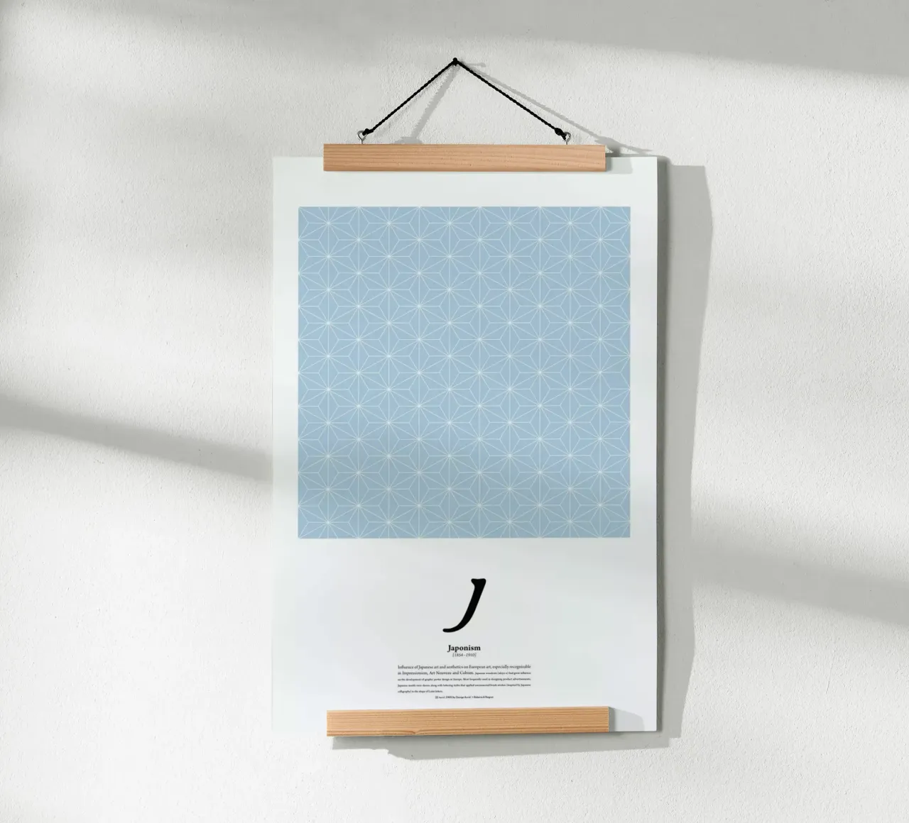 J - Japonism poster con telaio in legno da The True Type