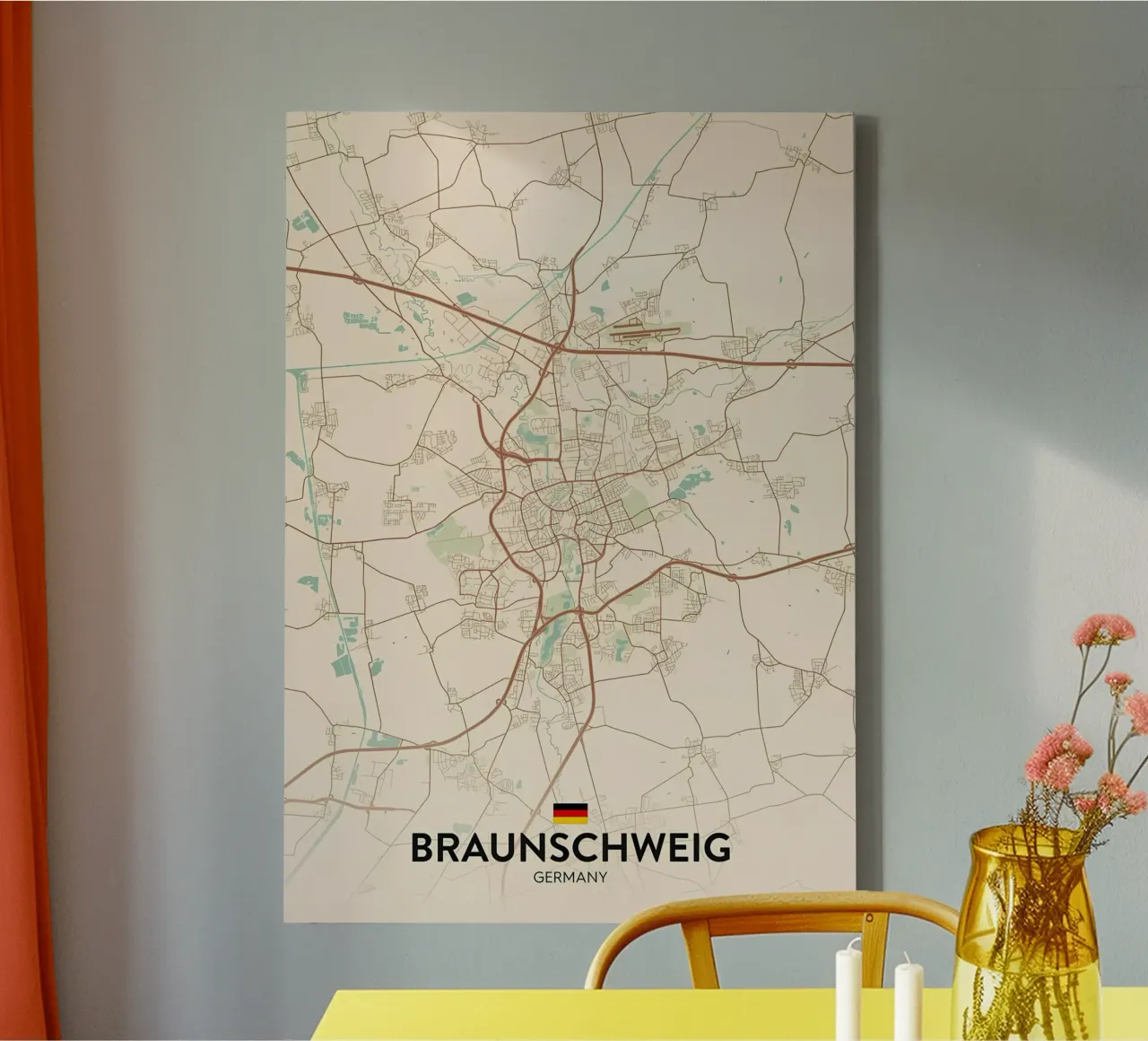 Braunschweig DE canvas met Baklijst van Christopher Adams