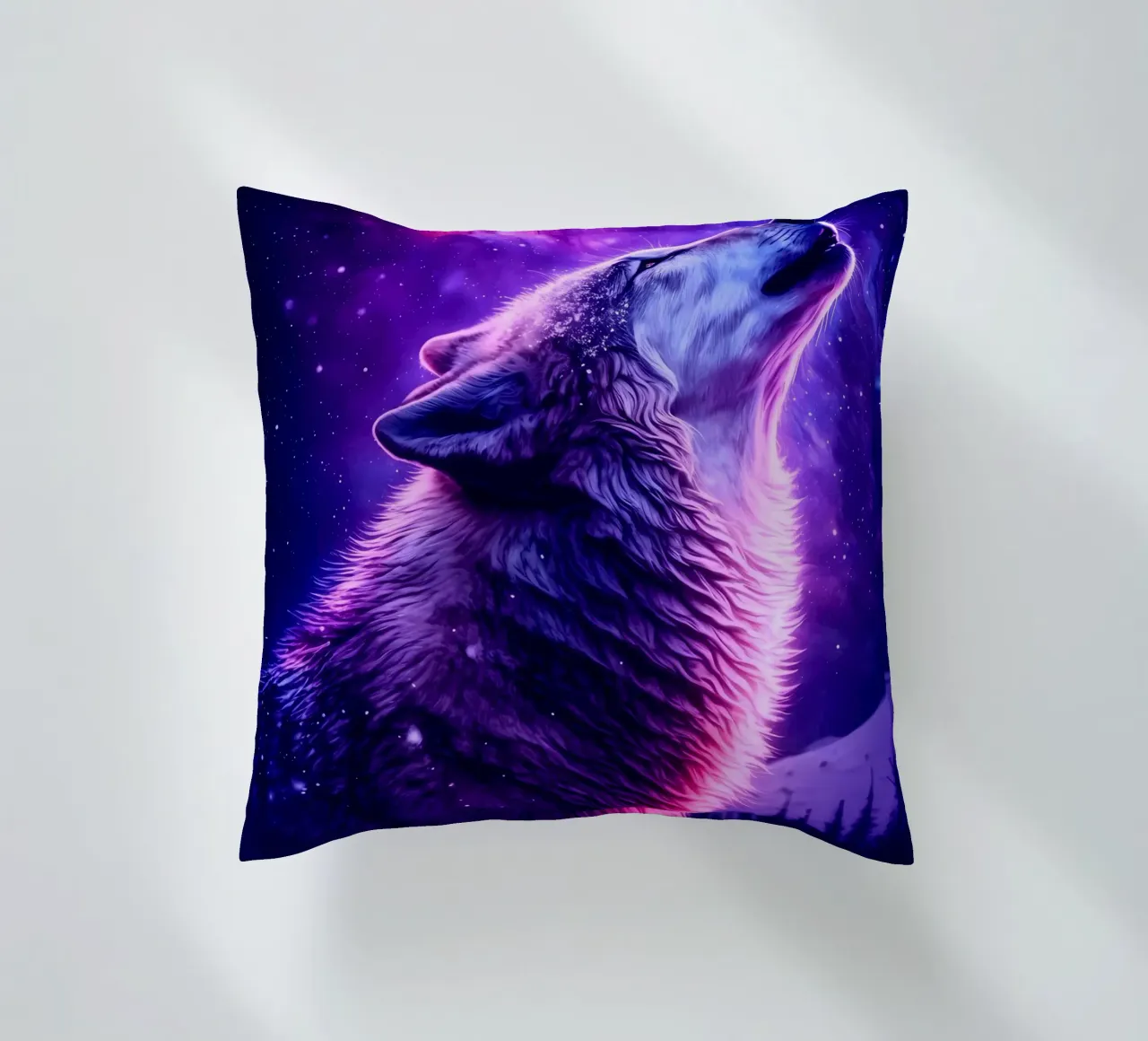 Wolf Animal decorative cushion by Pierre Walton