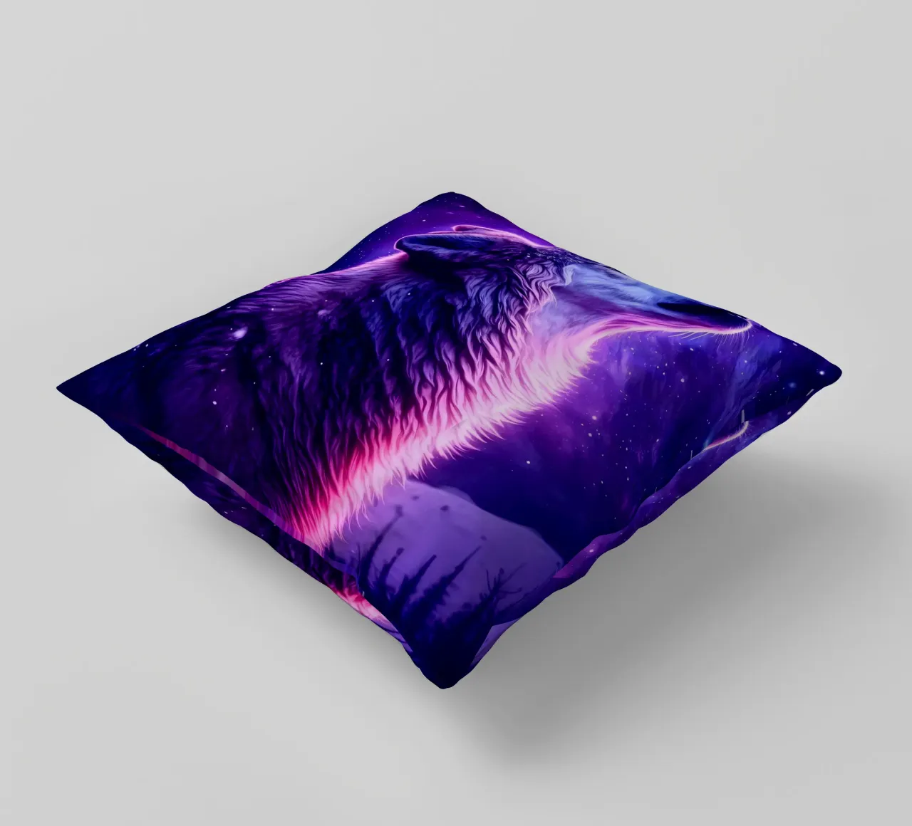 Wolf Animal decorative cushion by Pierre Walton