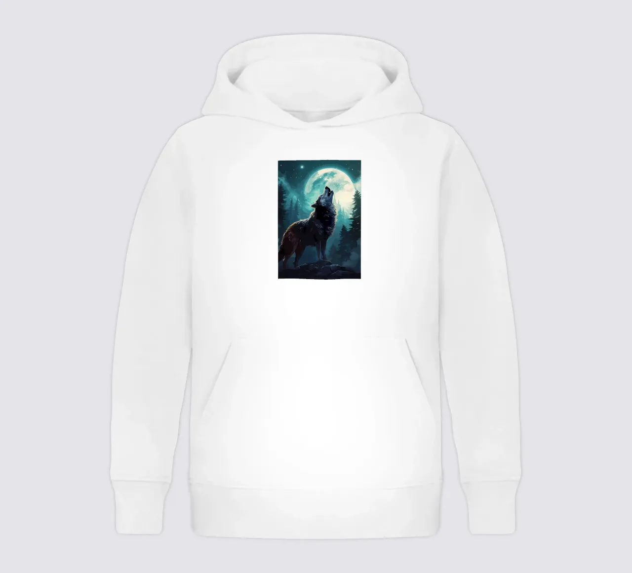 Wolf Animal kids hoodie by Pierre Walton