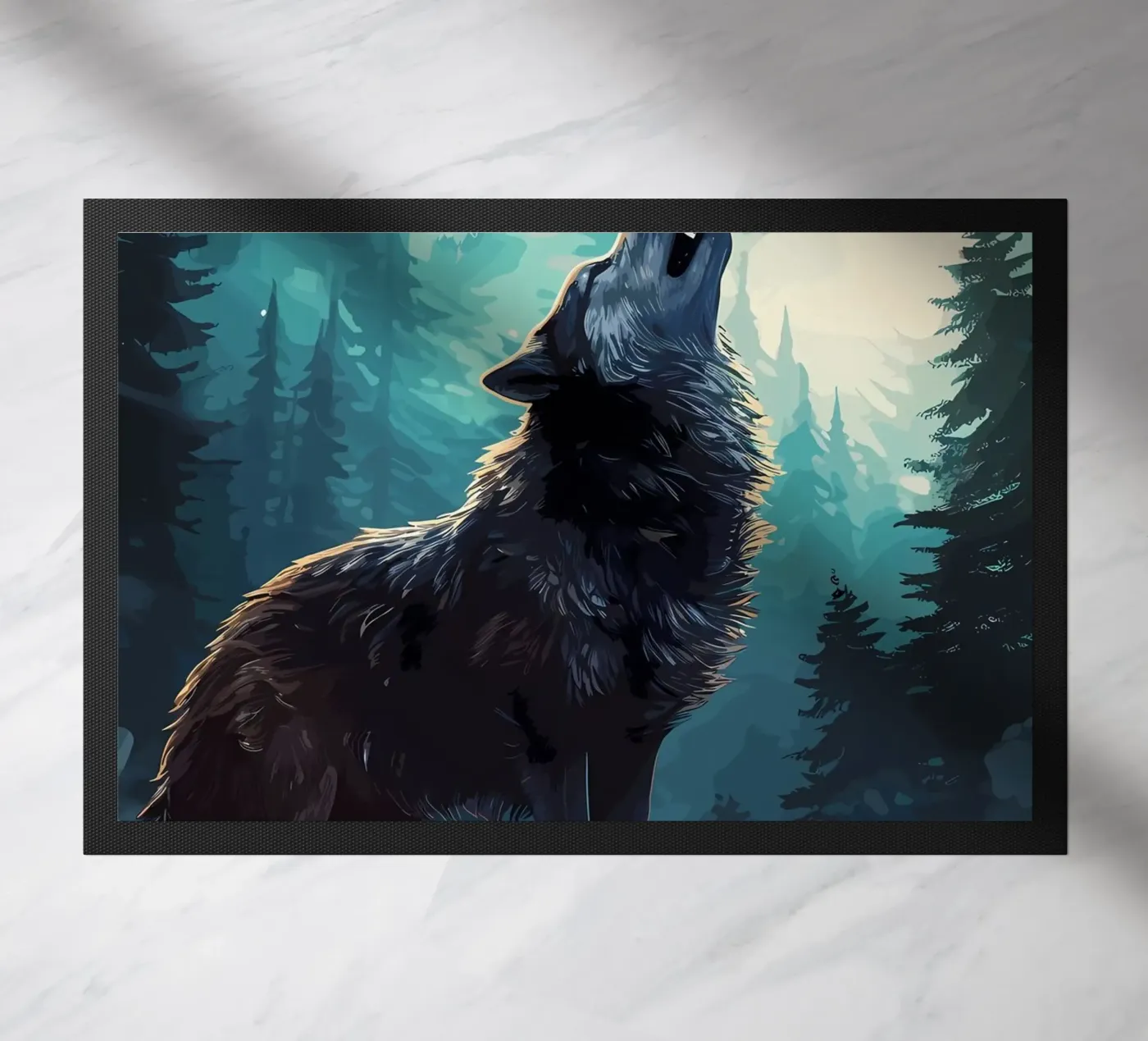 Wolf Animal deurmat van Pierre Walton