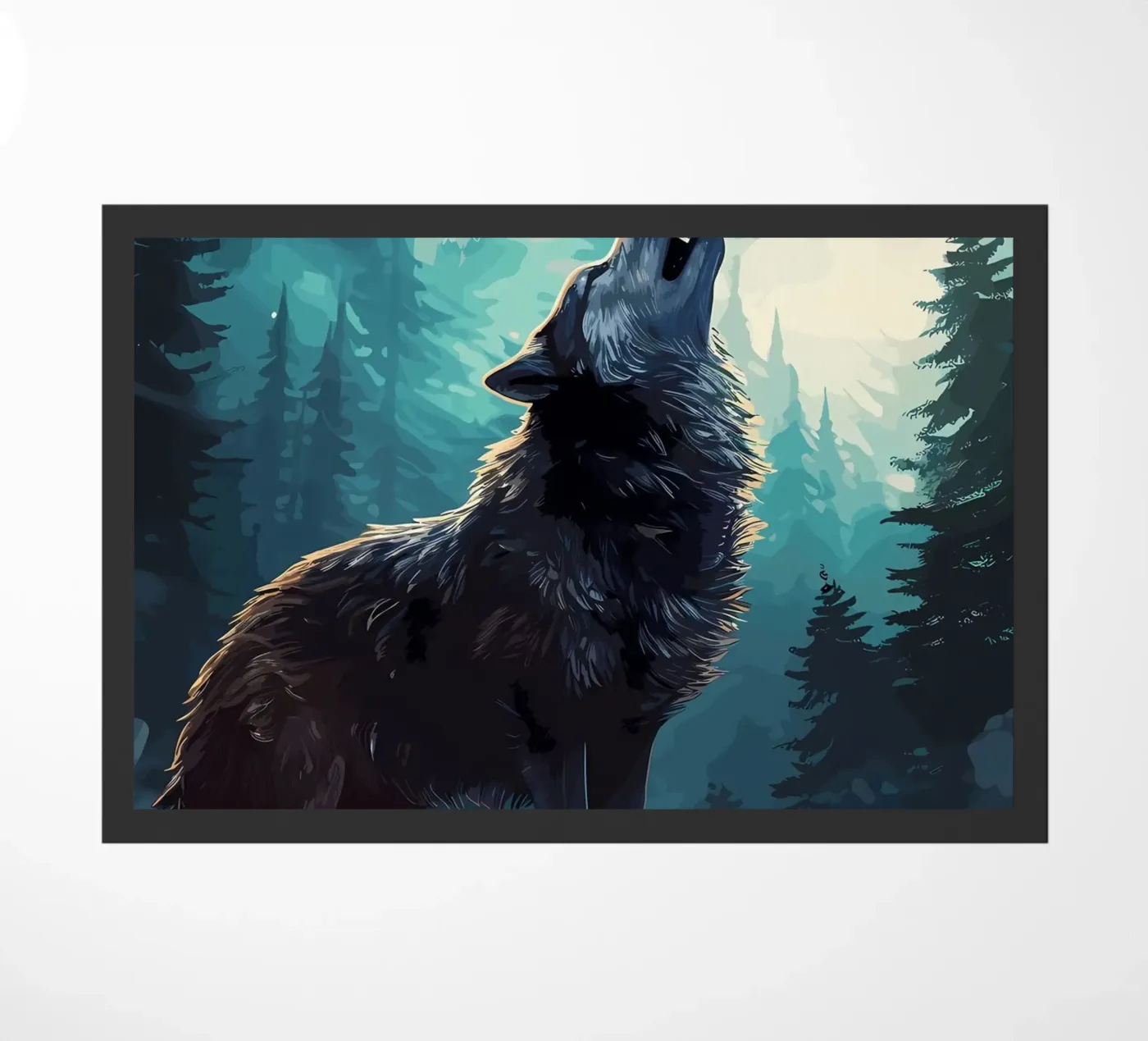 Wolf Animal deurmat van Pierre Walton