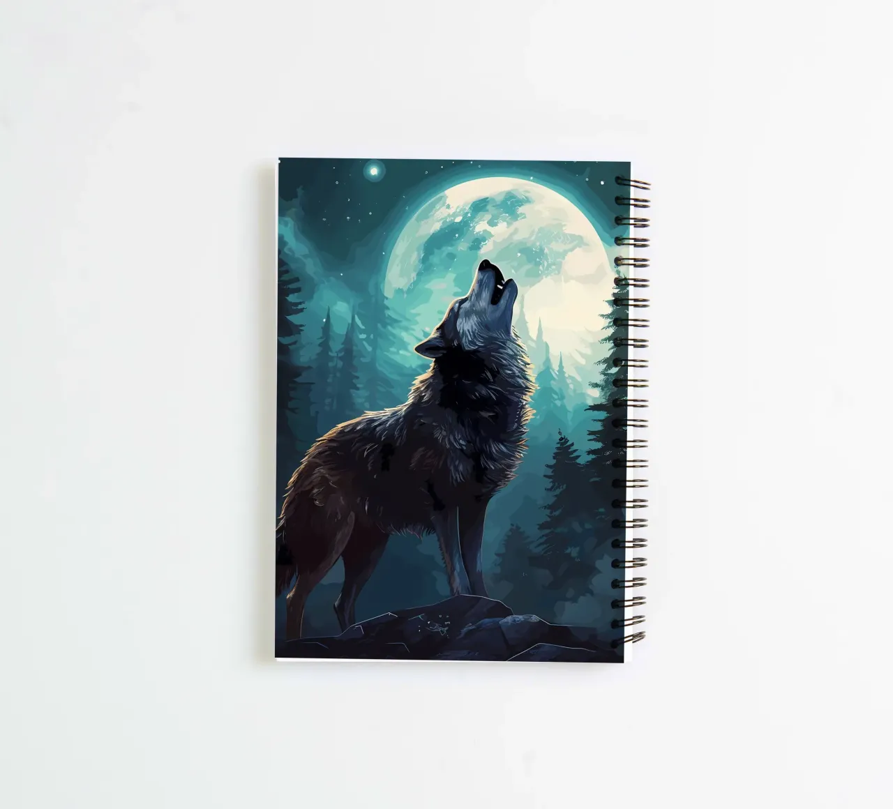 Wolf Animal spiral notebook by Pierre Walton
