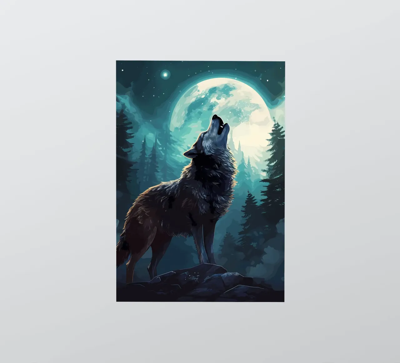 Wolf Dier sticker van Pierre Walton