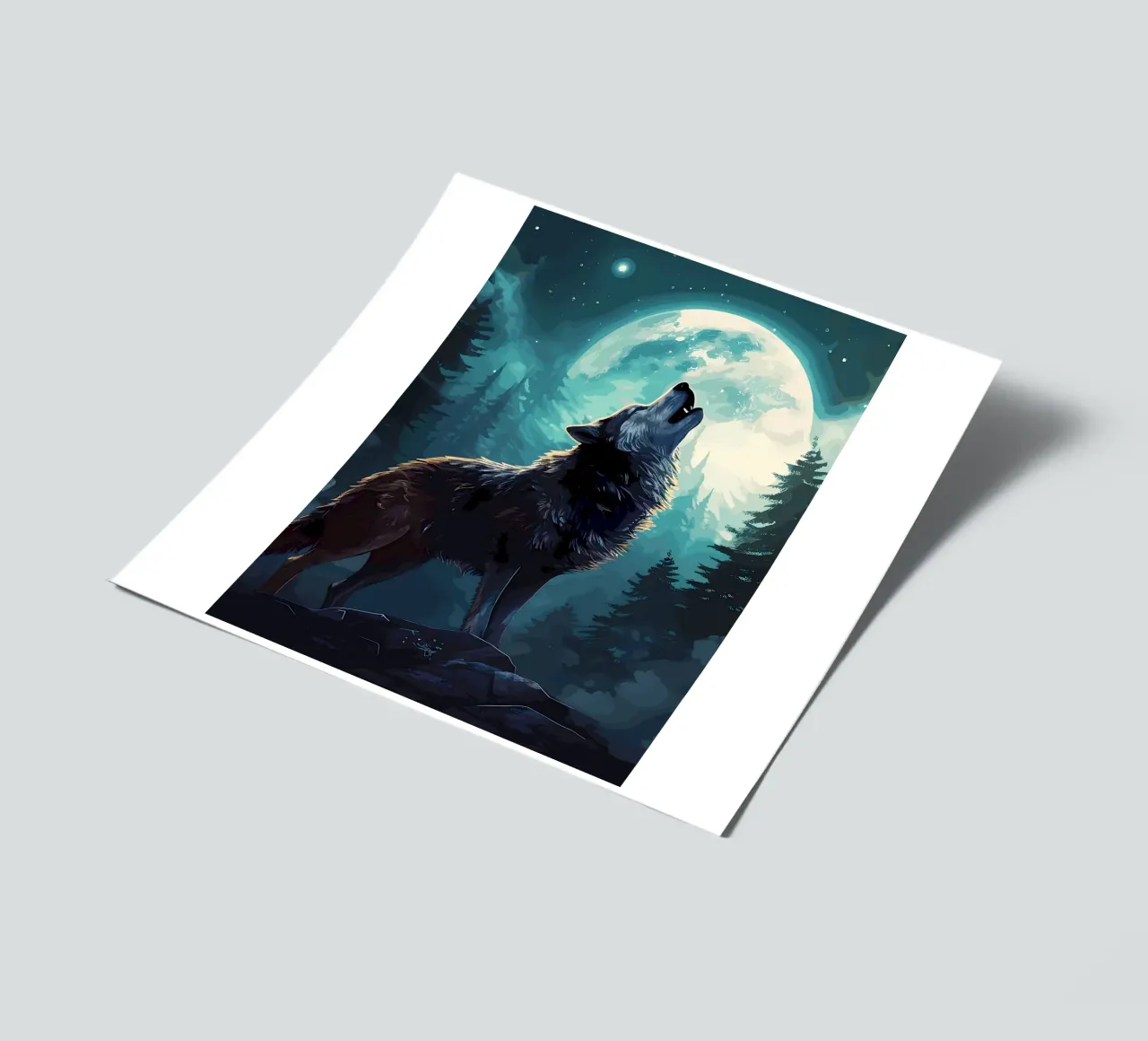 Wolf Animal sticker sheet by Pierre Walton
