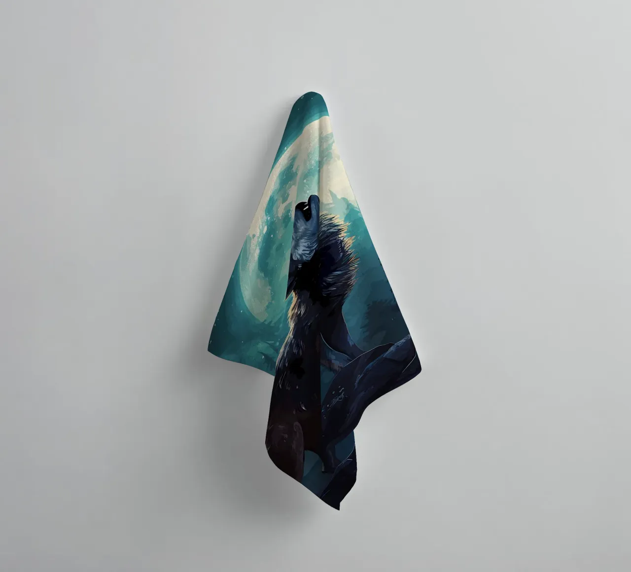 Wolf Animal towel by Pierre Walton