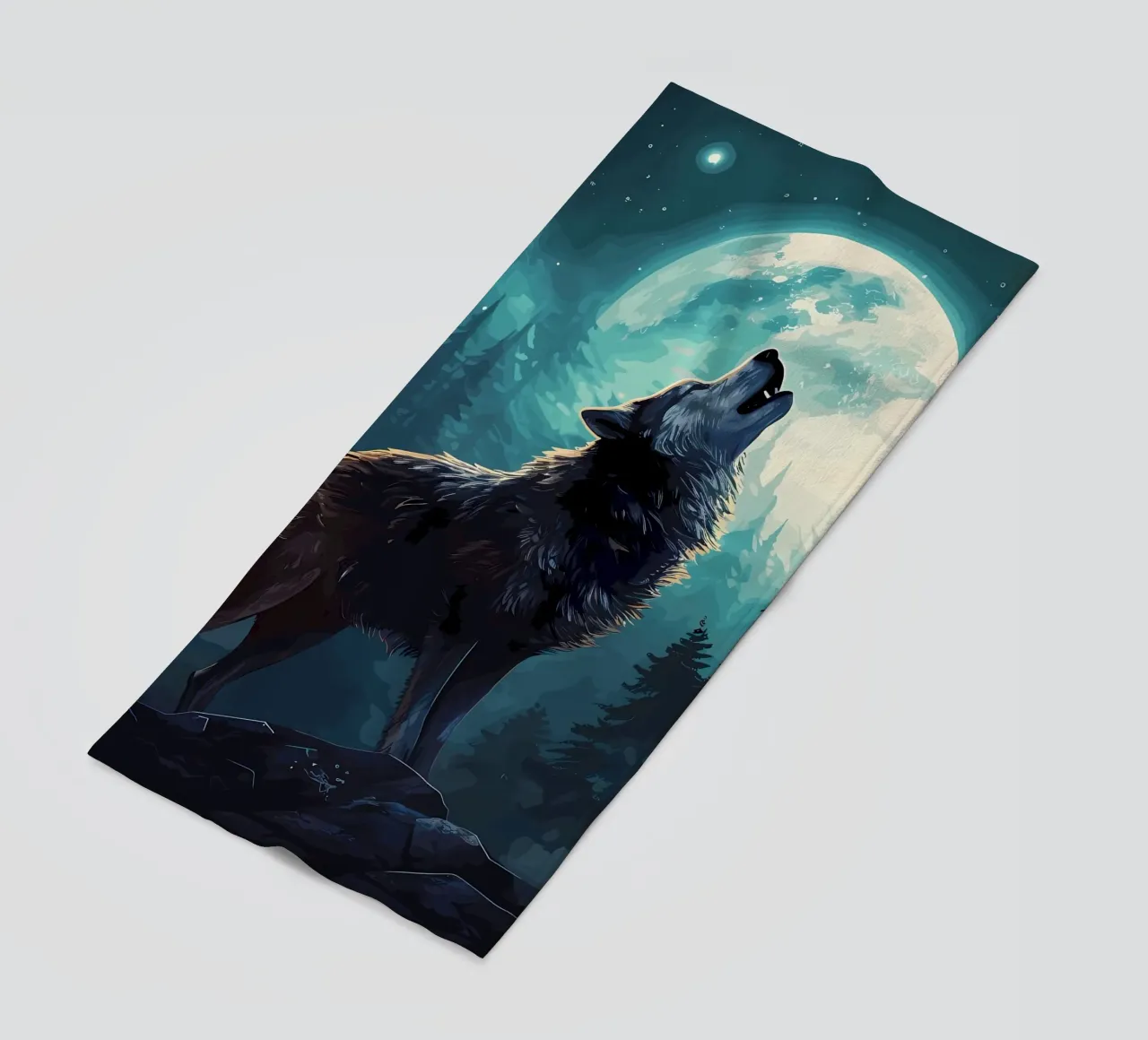 Wolf Dier strandhanddoek van Pierre Walton
