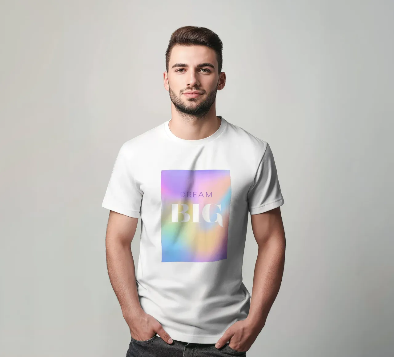 SOGNARE IN GRANDE - Tipografia ispirata su un gradiente sognante t-shirt da Dominique Vari Words