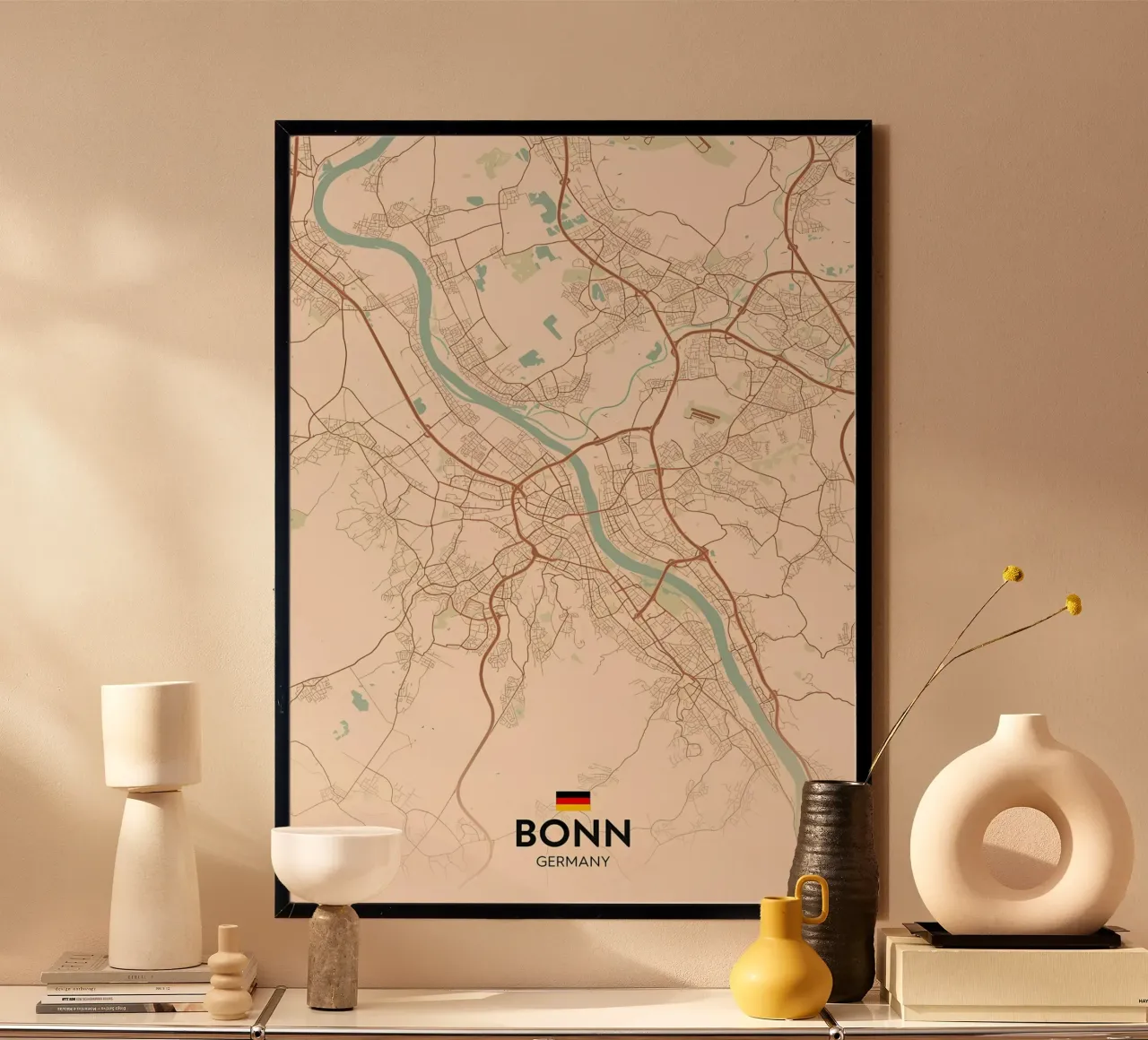 Bonn DE poster con telaio in alluminio da Christopher Adams