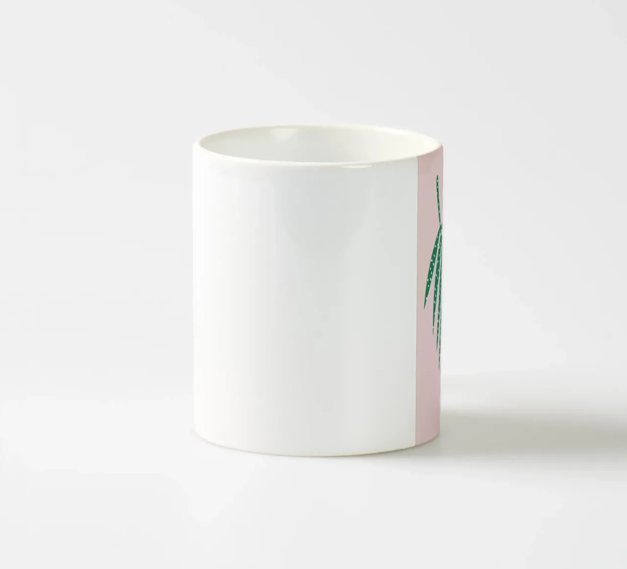 Polka Dot Leaf in Pink tazza in ceramica da Linda Gobeta
