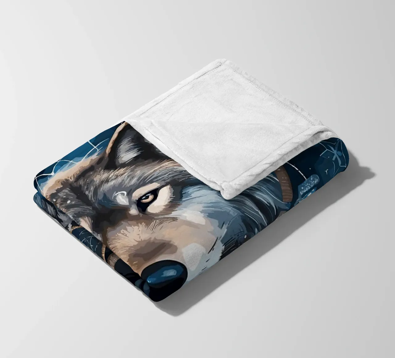 Animale lupo coperta in pile da Pierre Walton