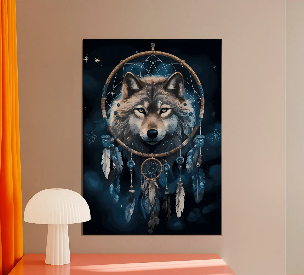 Wolf Tier Alu-Dibond von Pierre Walton