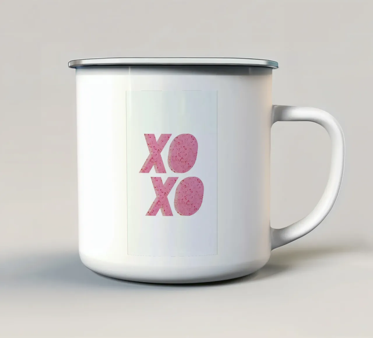 XO Roses tazza in smalto da Leah Flores