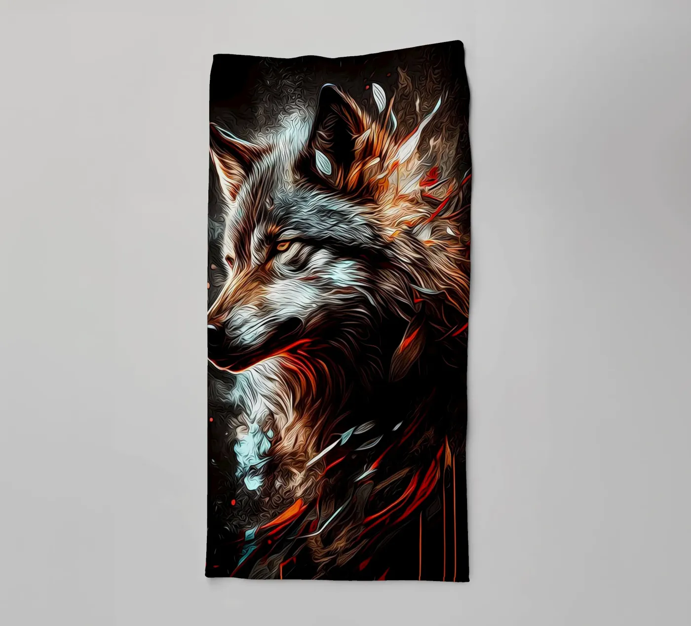 Wolf Dier badhanddoek van Pierre Walton