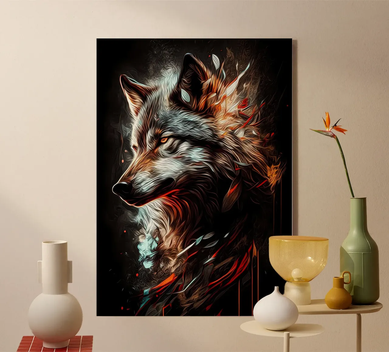 Wolf Animal plexiglass da Pierre Walton