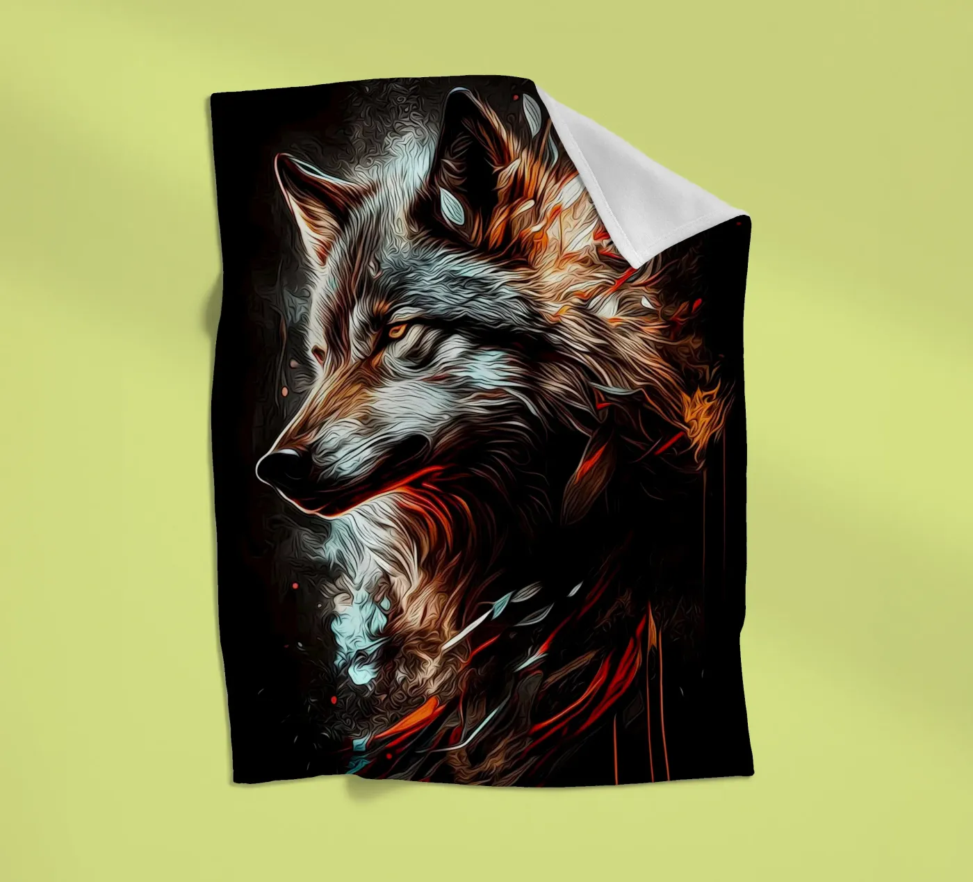 Wolf Dier fleecedeken van Pierre Walton