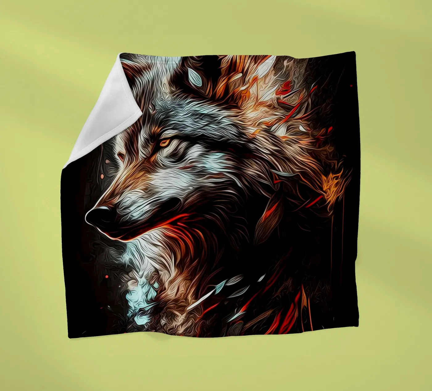 Wolf Dier fleecedeken van Pierre Walton