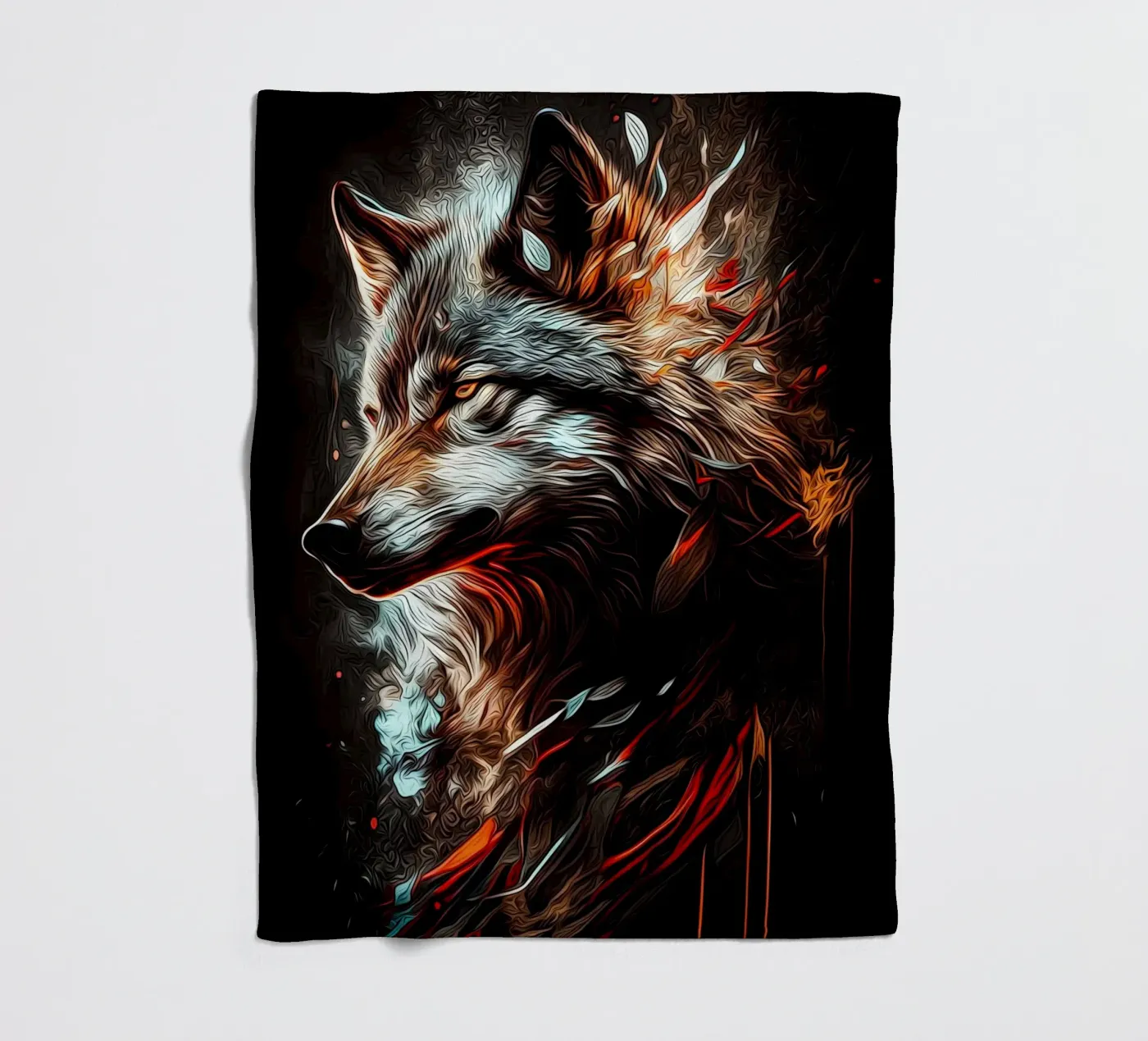 Wolf Dier fleecedeken van Pierre Walton