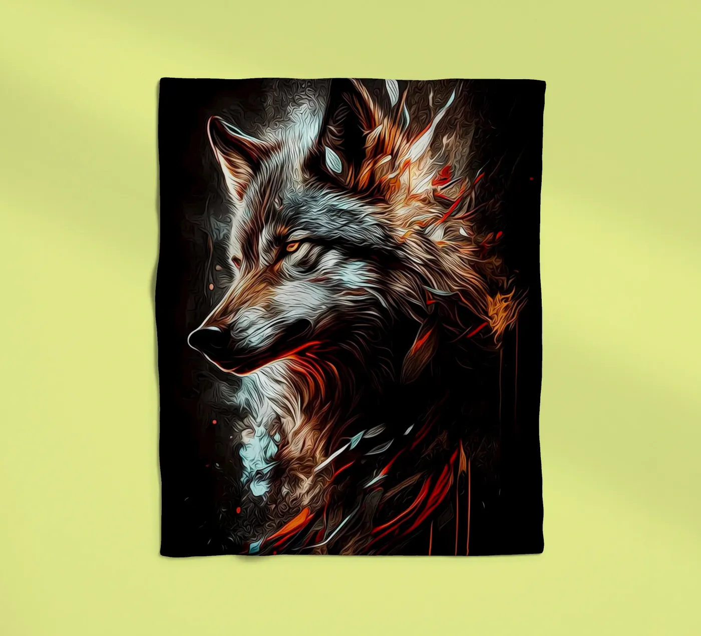 Wolf Dier fleecedeken van Pierre Walton