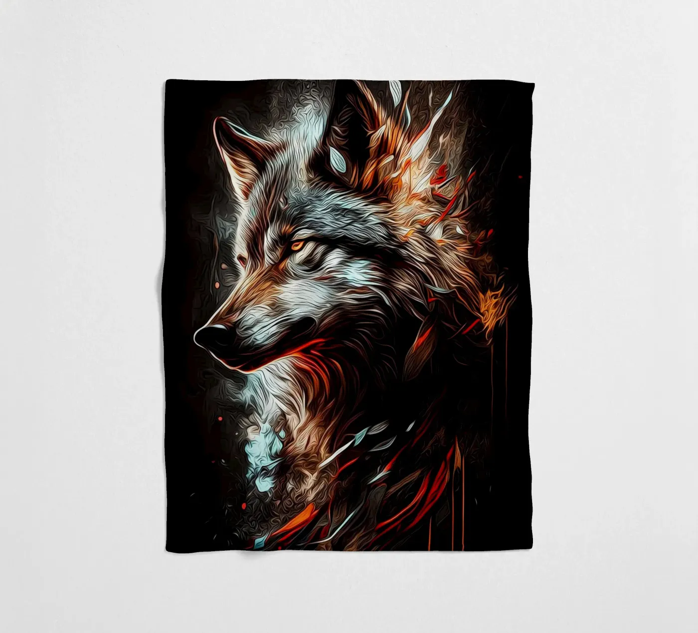 Wolf Dier fleecedeken van Pierre Walton