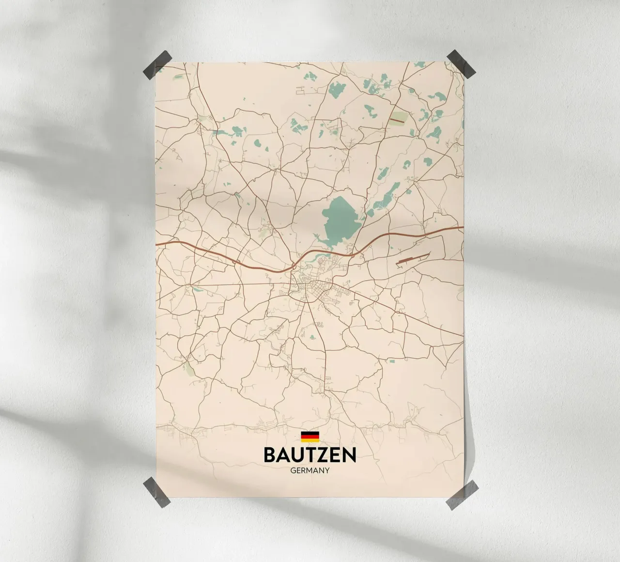 Bautzen DE poster con telaio in alluminio da Christopher Adams