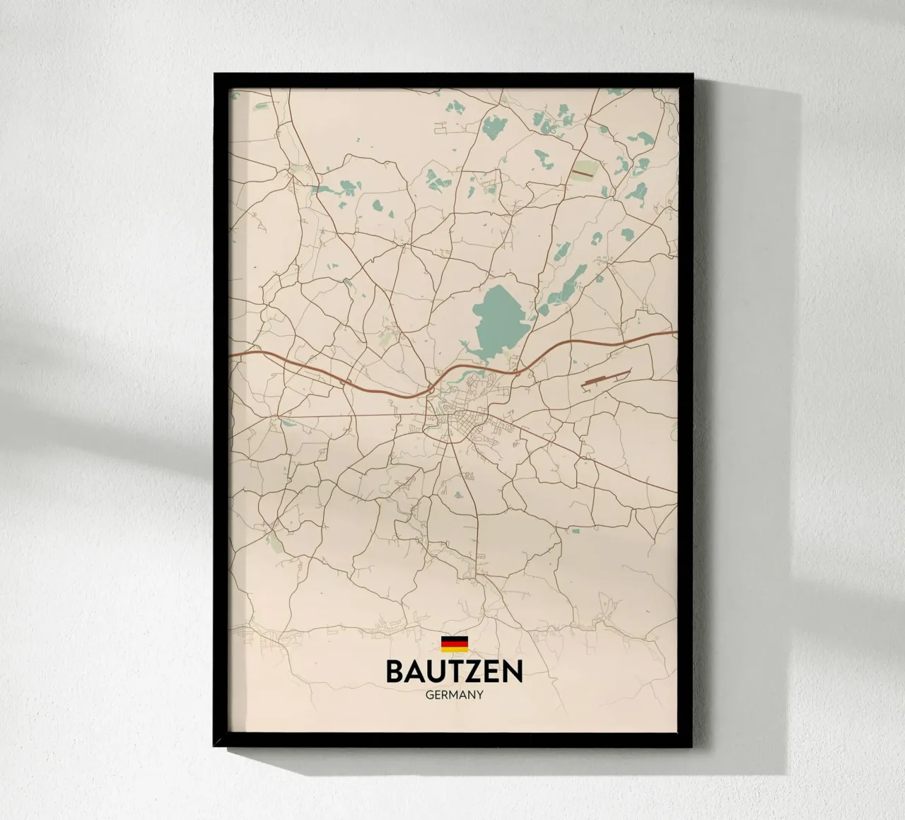 Bautzen DE poster con telaio in alluminio da Christopher Adams
