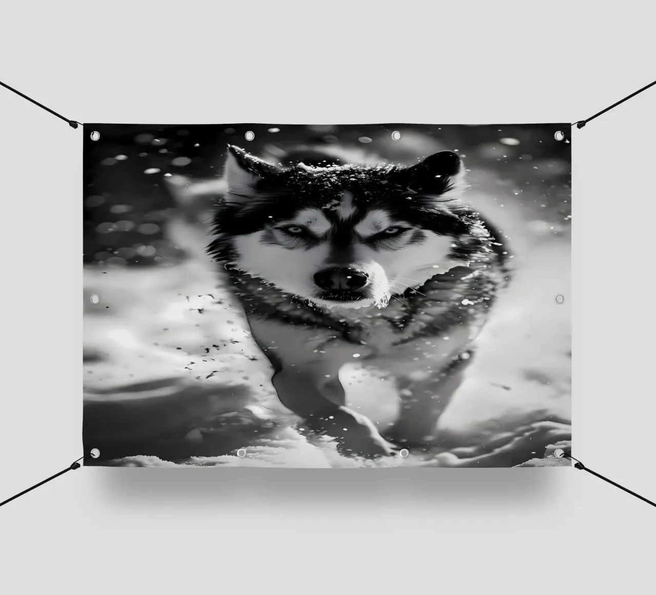 Animale lupo telo in pvc da Pierre Walton