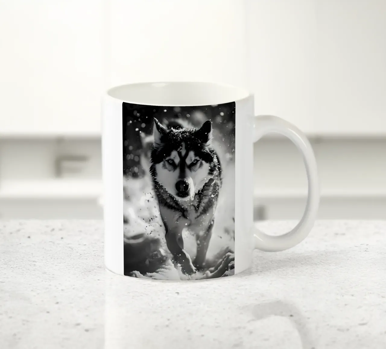 Animale lupo tazza in ceramica da Pierre Walton