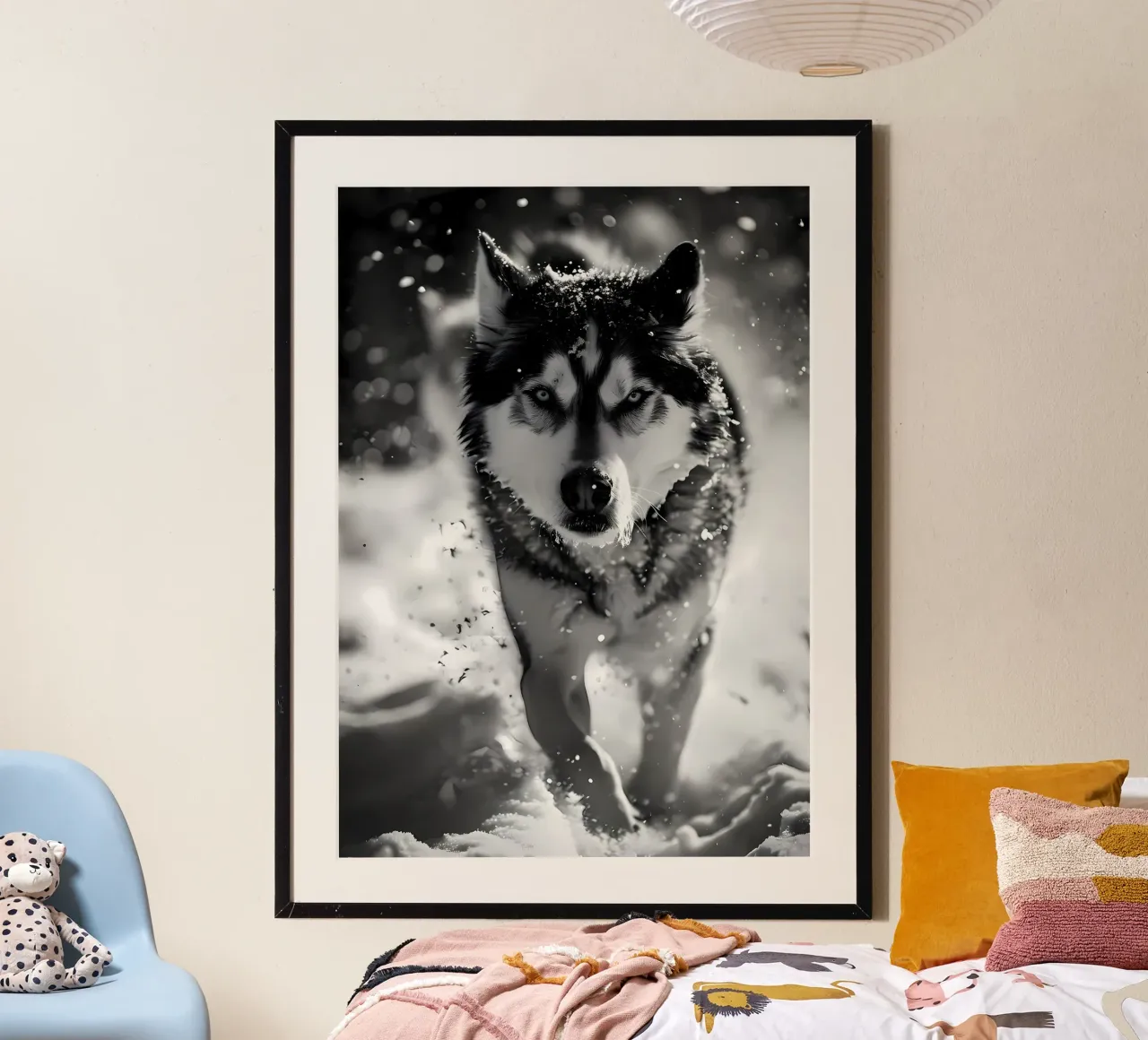 Animale lupo carta hahnemühle da Pierre Walton