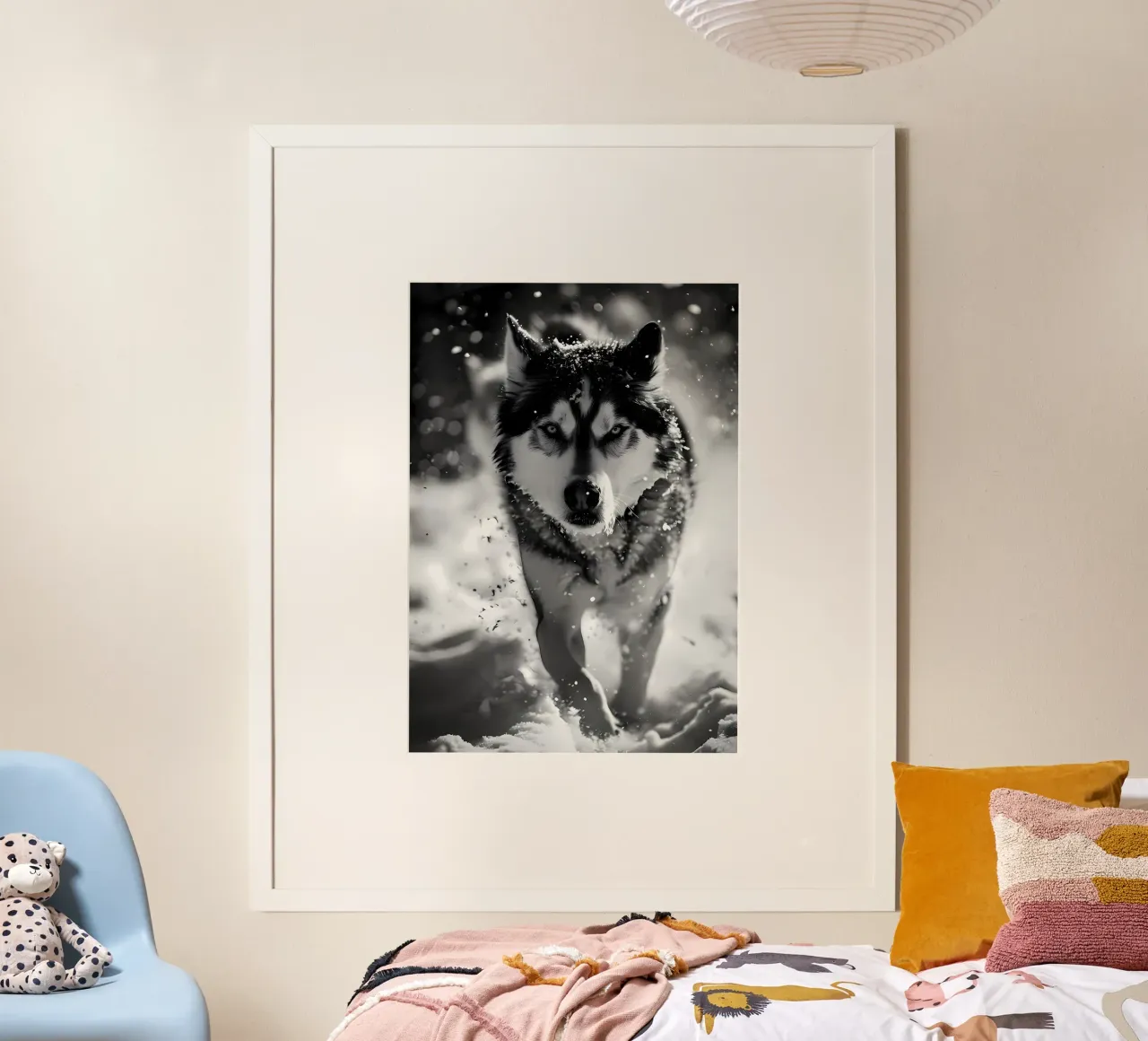 Animale lupo carta hahnemühle da Pierre Walton