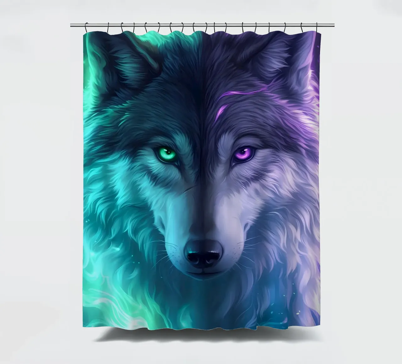 Wolf Dier douchegordijn van Pierre Walton