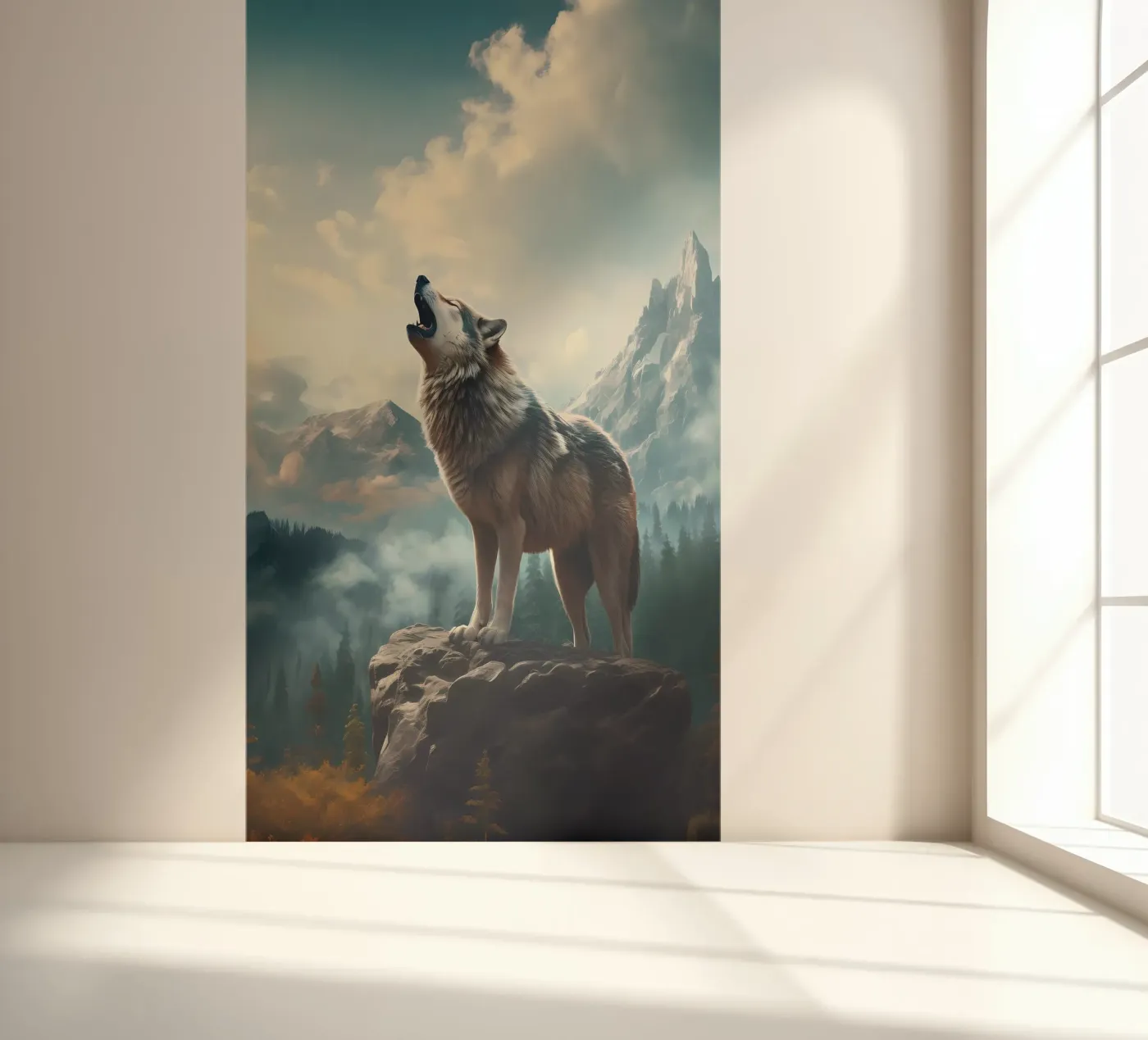 Wolf Animal fotobehang van Pierre Walton