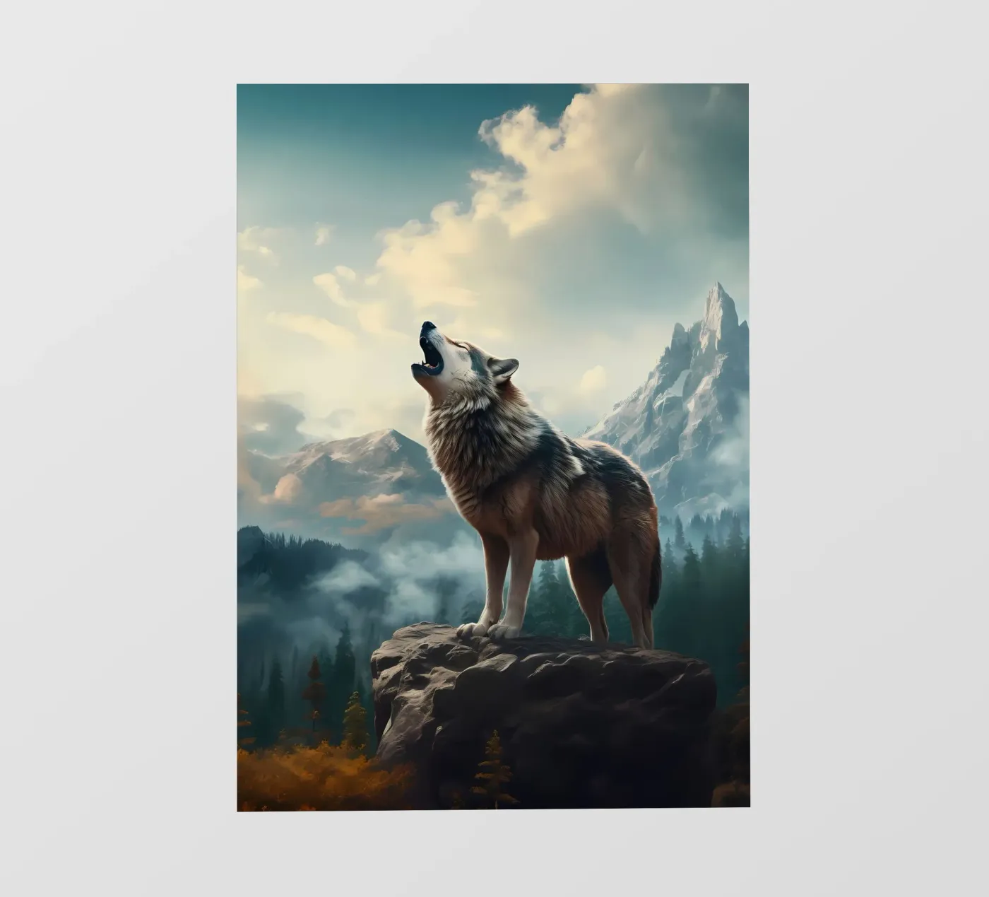 Wolf Animal fotobehang van Pierre Walton