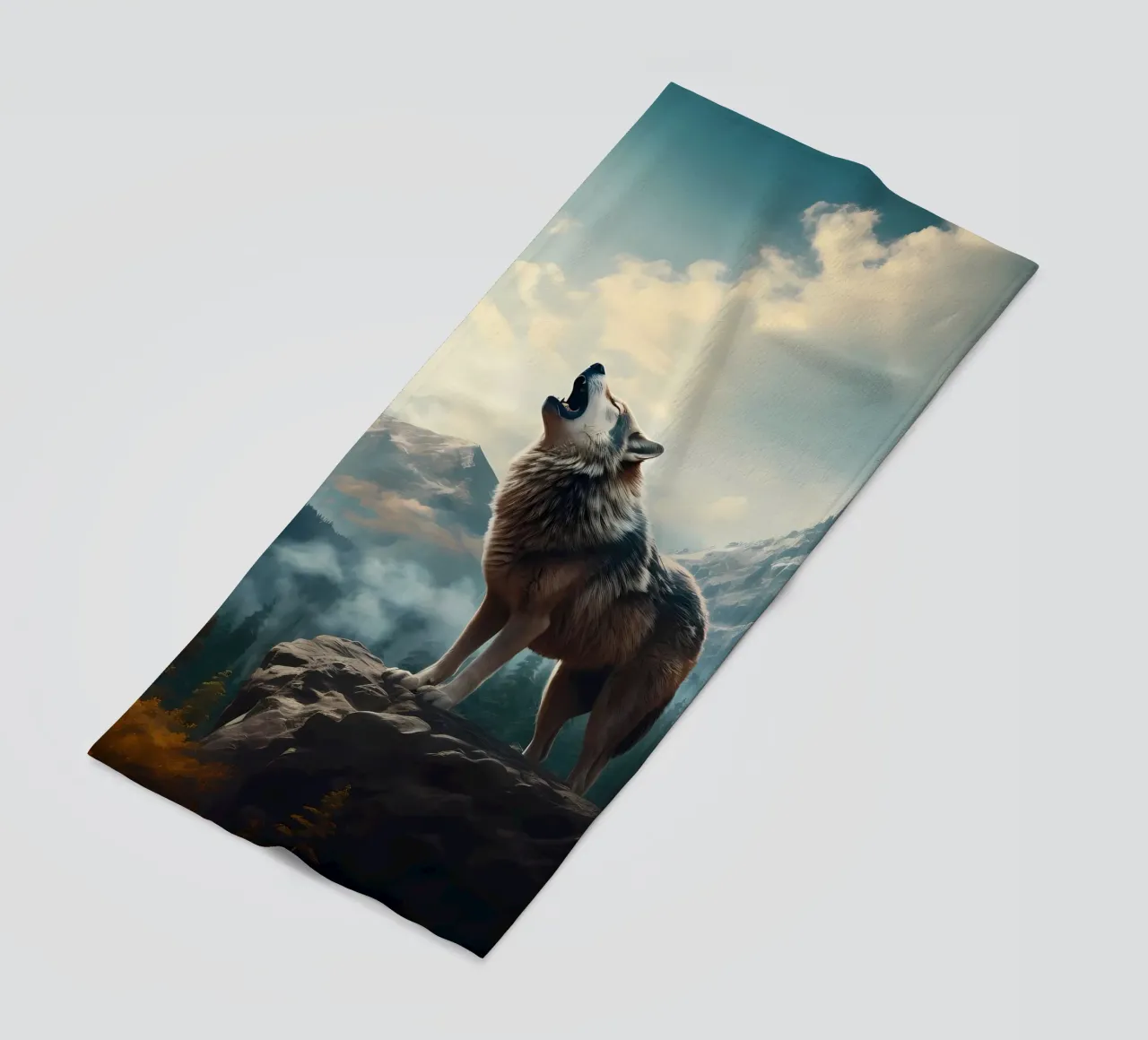 Wolf Dier strandhanddoek van Pierre Walton