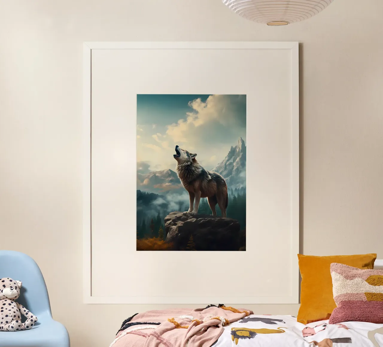 Animale lupo carta hahnemühle da Pierre Walton