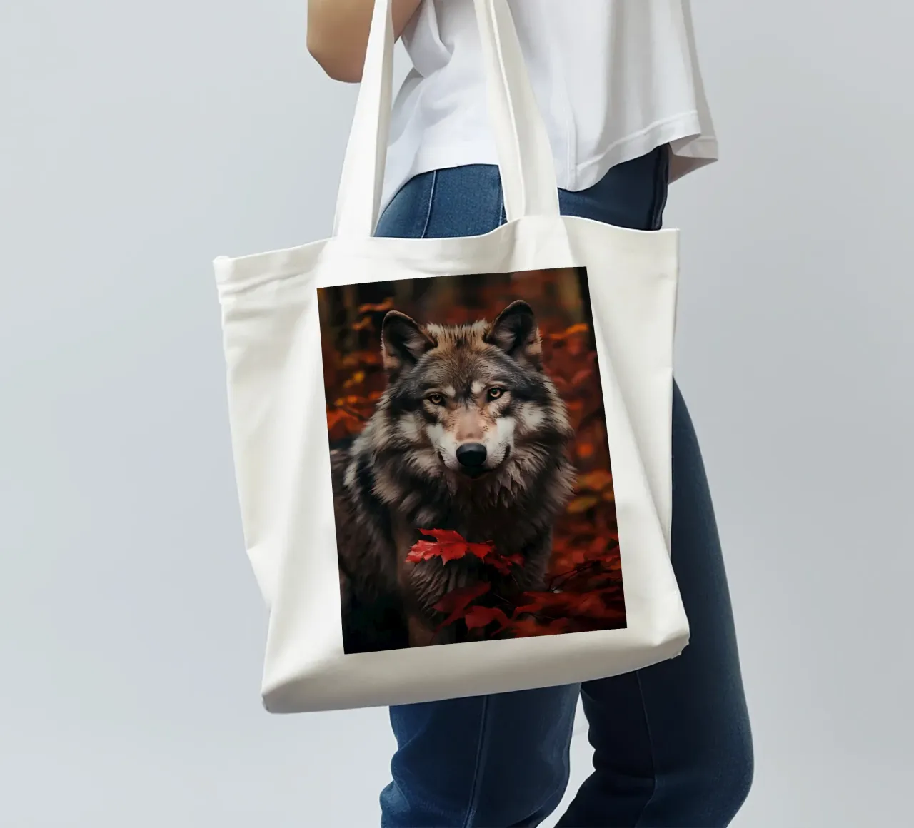 Wolf Animal tote bag by Pierre Walton