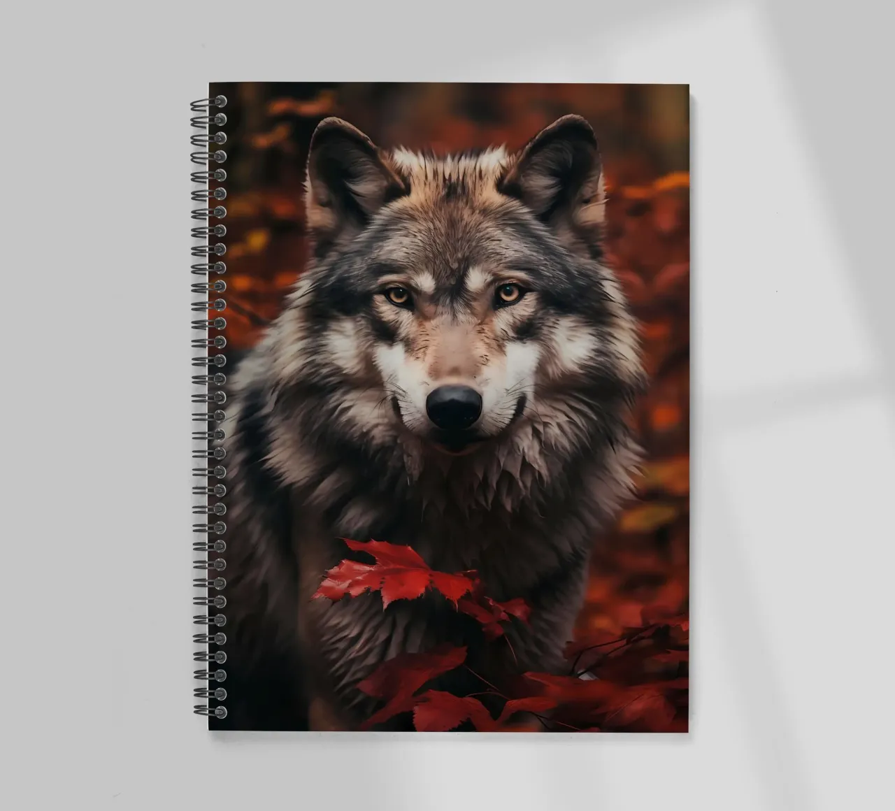 Wolf Animal spiral notebook by Pierre Walton