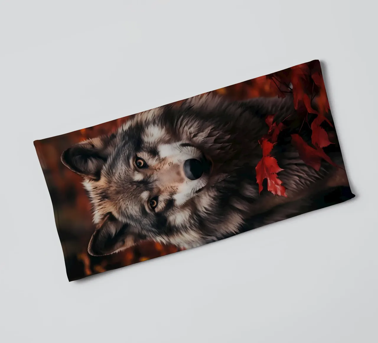 Wolf Animal towel by Pierre Walton