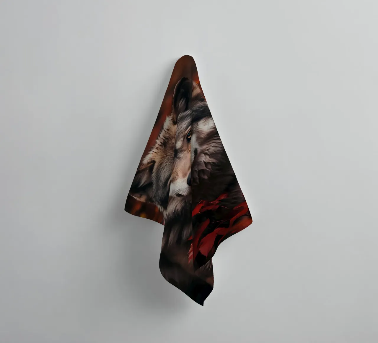 Wolf Animal towel by Pierre Walton