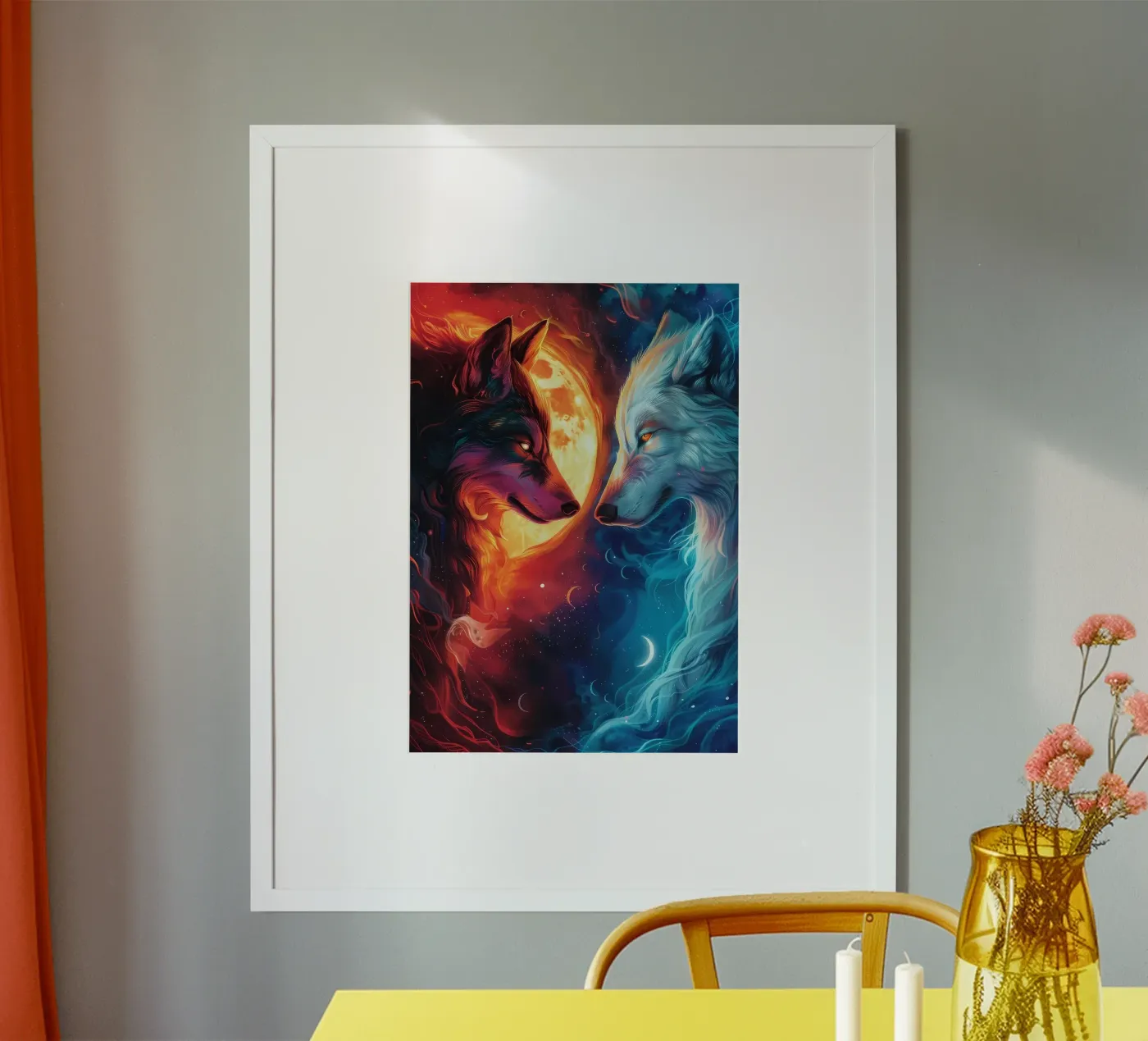 Wolf Dier poster van Pierre Walton