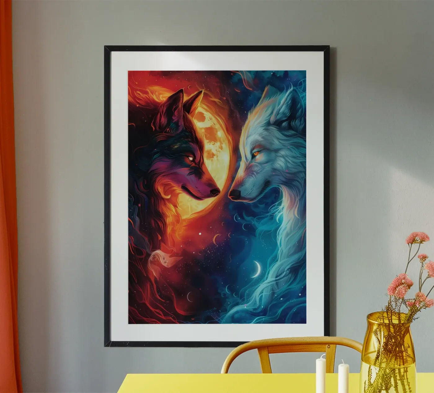 Wolf Dier poster van Pierre Walton