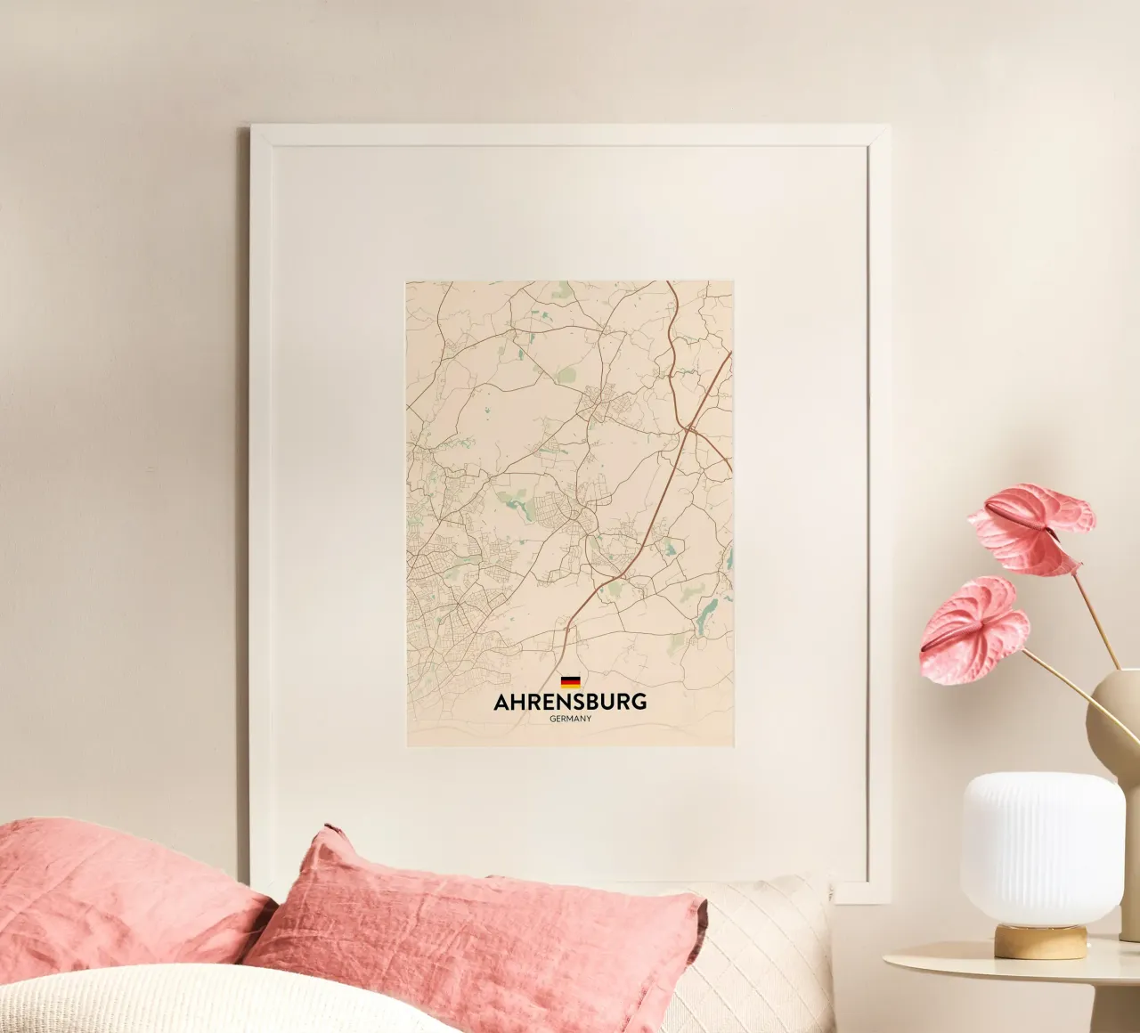 Ahrensburg DE poster con telaio in legno da Christopher Adams
