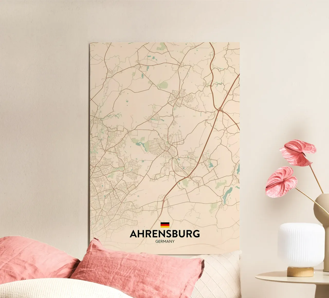 Ahrensburg DE poster con telaio in legno da Christopher Adams