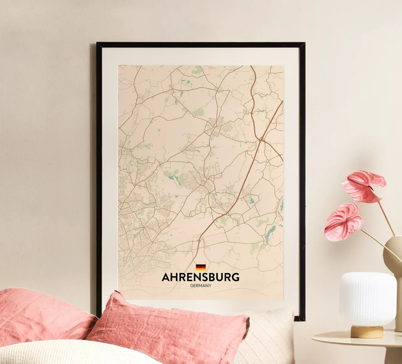 Ahrensburg DE poster con telaio in legno da Christopher Adams