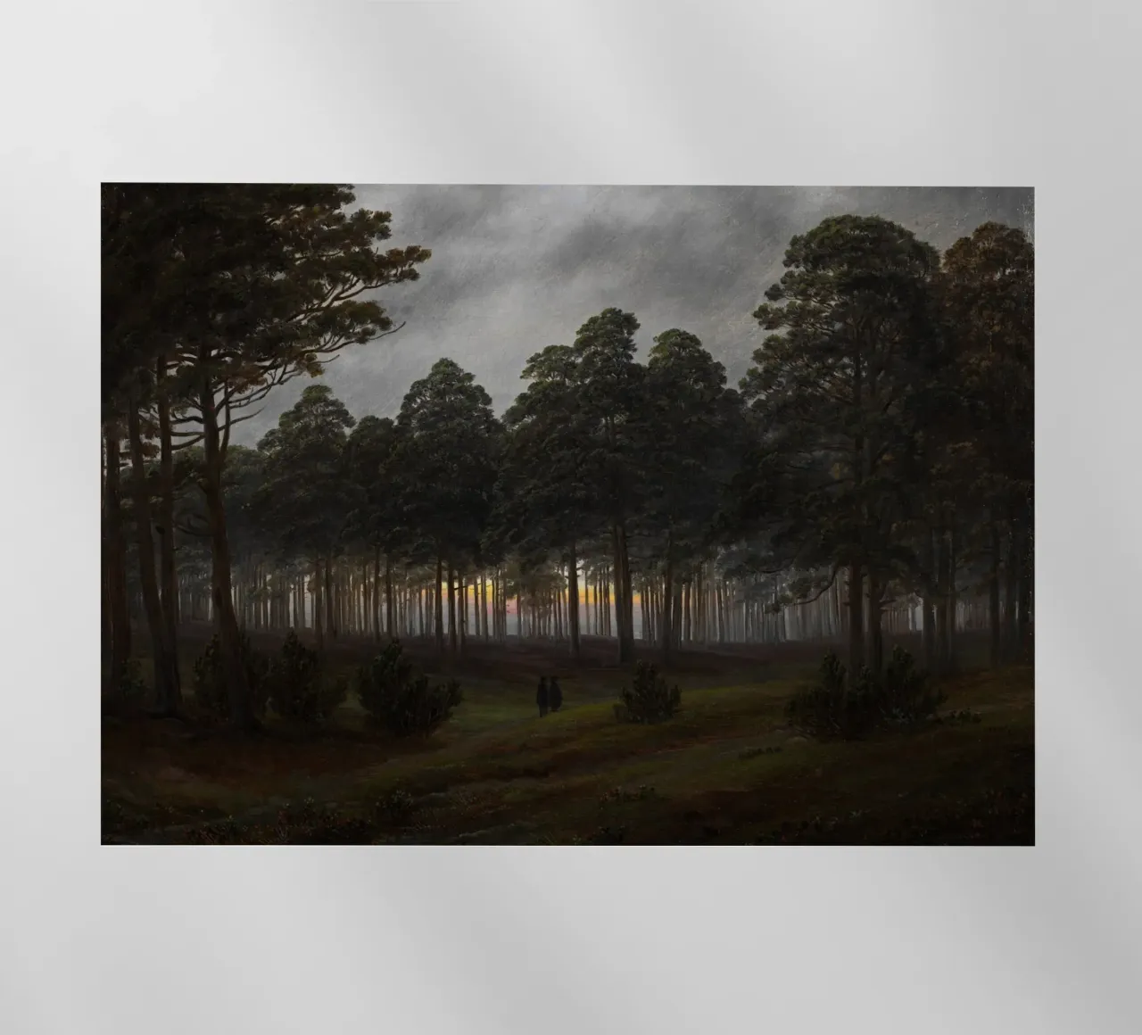Caspar David Friedrich - Le ore del giorno - La sera pellicola backlit da Timeless Artworks