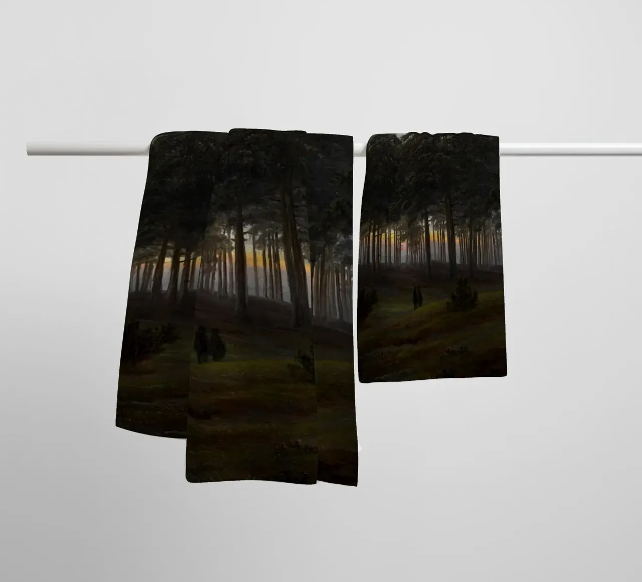 Caspar David Friedrich - The Times of Day - The Evening towel by Timeless Artworks