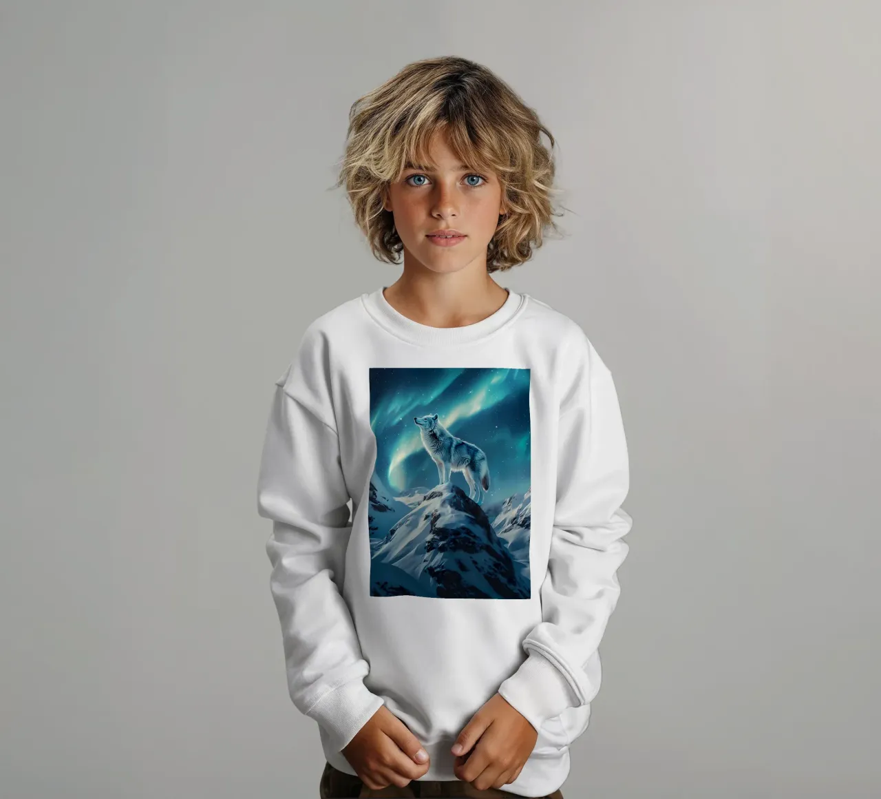 Wolf Dier kinder sweatshirt van Pierre Walton