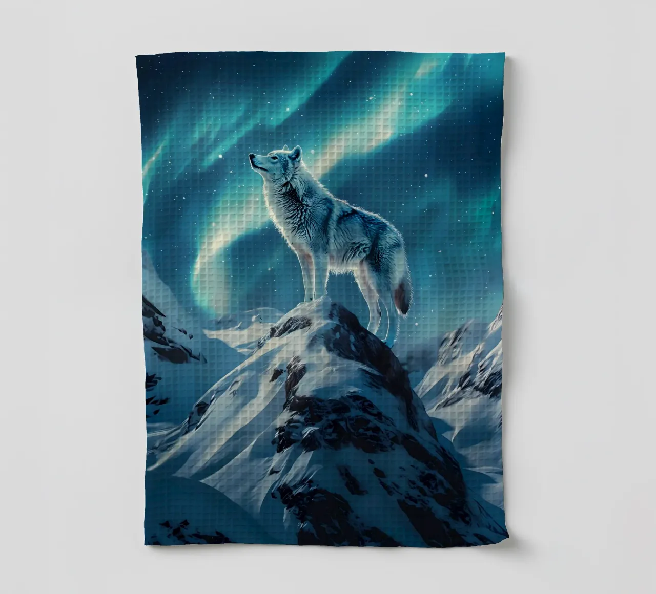 Wolf Animal tea towel by Pierre Walton